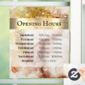 茶色の金ゴールドの水の色を開く時間ウィンドウにしがみつく ウィンドウサイン (ホーム)