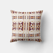 茶色の金ゴールドオフ白の南西の外観の小さなモザイク クッション (裏面)