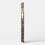 茶色の金ゴールドカッコいい大理石テクスチャモノグラム Case-Mate iPhoneケース (裏面 / 右)