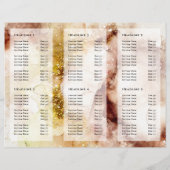 茶色の金ゴールドグリッター水の色のパンフレット (裏面)