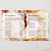 茶色の金ゴールドグリッター水の色2折パンフレット (裏面)