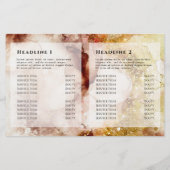 茶色の金ゴールドグリッター水の色2折パンフレット (裏面)