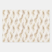 茶色の金ゴールド抽象芸術 ラッピングペーパーシート (正面2)