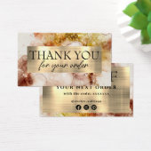 茶色の金ゴールド水感謝してい色割引カード (デスク)