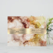 茶色の金ゴールド水色サービスメニューカタログ (スタンド正面)