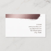 茶色の金ゴールド汚れ抽象芸術素朴なコンサルタント 名刺 (裏面)