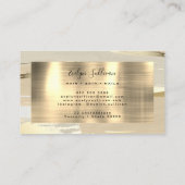 茶色の金ゴールド絵を描の背景 名刺 (裏面)