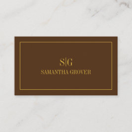 茶色の金ゴールド |ミニマルモダンプロフェッショナル 名刺