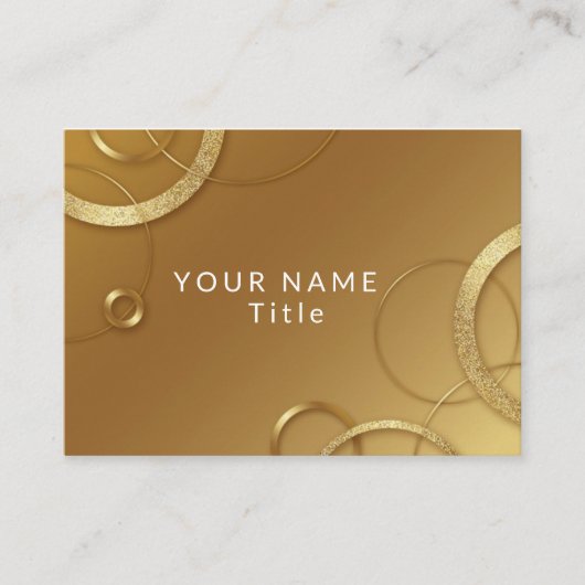 茶色の金ゴールド 名刺 (正面)
