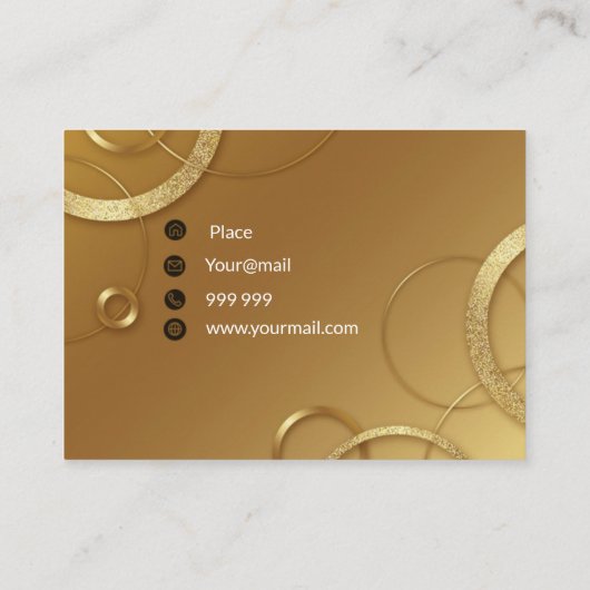 茶色の金ゴールド 名刺 (裏面)