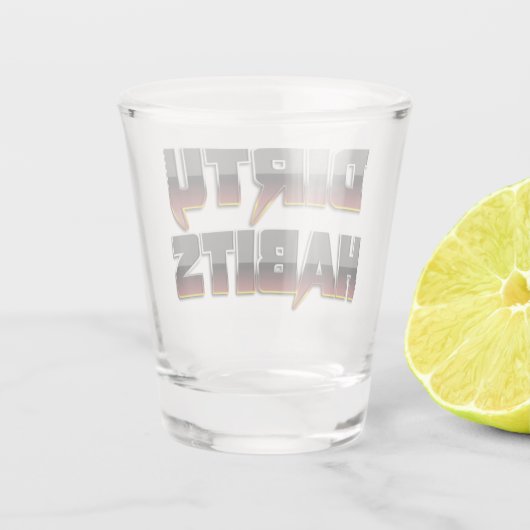 茶色の金属の汚い習慣ショットグラス ショットグラス (裏面)