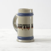 茶色の金属の汚い習慣スタイン ビールジョッキ (正面左)