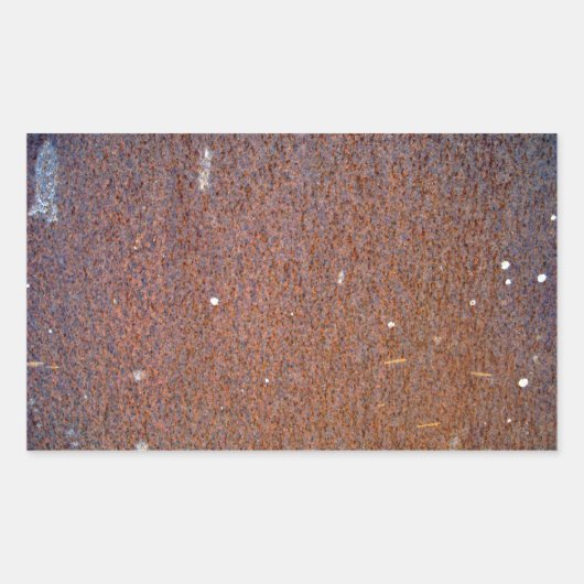 茶色の錆の金属テクスチャ 長方形シール (正面)