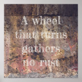 茶色の錆びたパターン ポスター (正面)