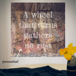 茶色の錆びたパターン ポスター