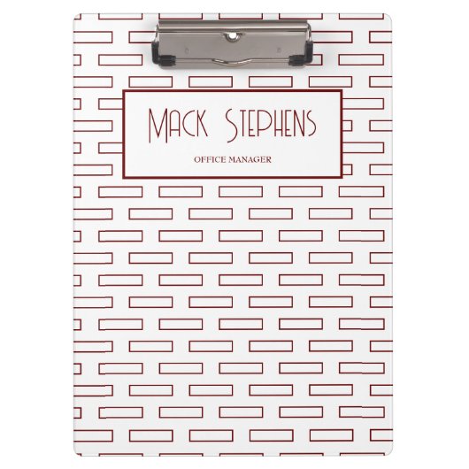 茶色の長方形の名前クリップボード クリップボード (正面)