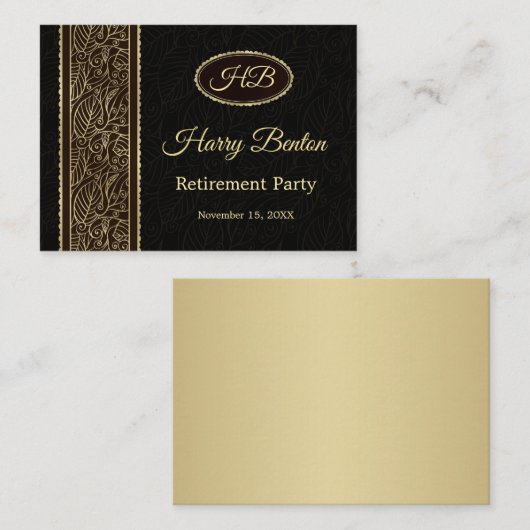 茶色の離れ除職パーティーの黄金 エンクロージャーカード (正面/裏面)