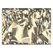 茶色の霧雨のイメージにベージュのストリーク テーブルクロス (正面(横))