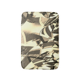 茶色の霧雨のイメージにベージュのストリーク バスマット