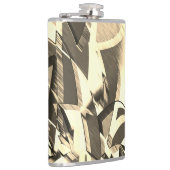 茶色の霧雨のイメージにベージュのストリーク フラスク (右)