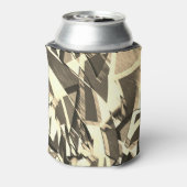 茶色の霧雨のイメージにベージュのストリーク 缶クーラー (缶裏面)