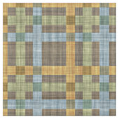 茶色の青い黄緑のタータンチェック四角形 ファブリック (クローズアップ)