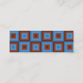 茶色の青の幾何学模様 スキニー名刺 (裏面)