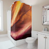 茶色の革のテクスチャレザー，抽象芸術,アンティーク，背中 シャワーカーテン (インサイチュ)