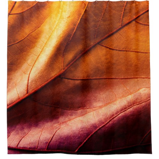 茶色の革のテクスチャレザー，抽象芸術,アンティーク，背中 シャワーカーテン (正面)