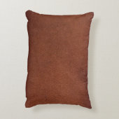 茶色の革のテクスチャ アクセントクッション (裏面(縦))