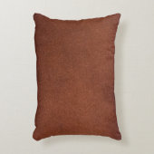 茶色の革のテクスチャ アクセントクッション (正面(垂直))