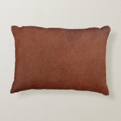 茶色の革のテクスチャ アクセントクッション (裏面)
