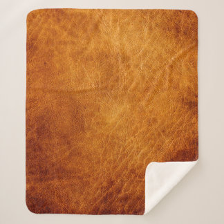 茶色の革のテクスチャ シェルパブランケット