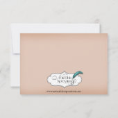 茶色の革のラッキーホースシュー ウェディングリハーサル 招待状 (裏面)