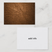 茶色の革質の名刺 名刺 (正面/裏面)