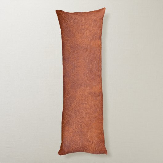 茶色の革 ボディピロー (裏面 (縦))
