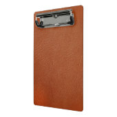 茶色の革 ミニクリップボード (アングル2)