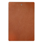 茶色の革 ミニクリップボード (裏面)