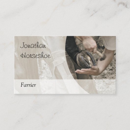 茶色の靴の釘付け 名刺 (正面)