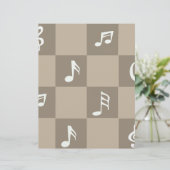 茶色の音楽ノートパターン： (スタンド正面)
