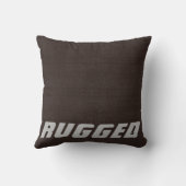 茶色の頑丈な固い男らしい クッション (裏面)