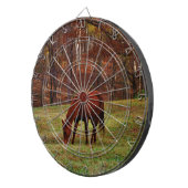 茶色の馬と森の端の白い鼻 ダーツボード (正面右)