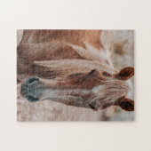 茶色の馬のポートレートも ジグソーパズル (横)