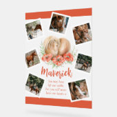 茶色の馬のメモリアルポピーの水彩写真 アクリルサイン (傾斜)