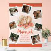 茶色の馬のメモリアルポピーの水彩写真 アクリルサイン (ウェディング)