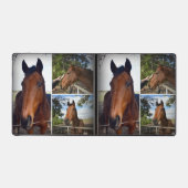 茶色の馬の写真コラージュ、デスクマット デスクマット (正面)