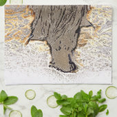 茶色の馬 キッチンタオル (折り畳み)