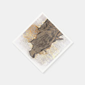 茶色の馬 スタンダードカクテルナプキン (角)