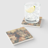 茶色の馬 ストーンコースター (横)