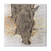 茶色の馬 タイル (正面)